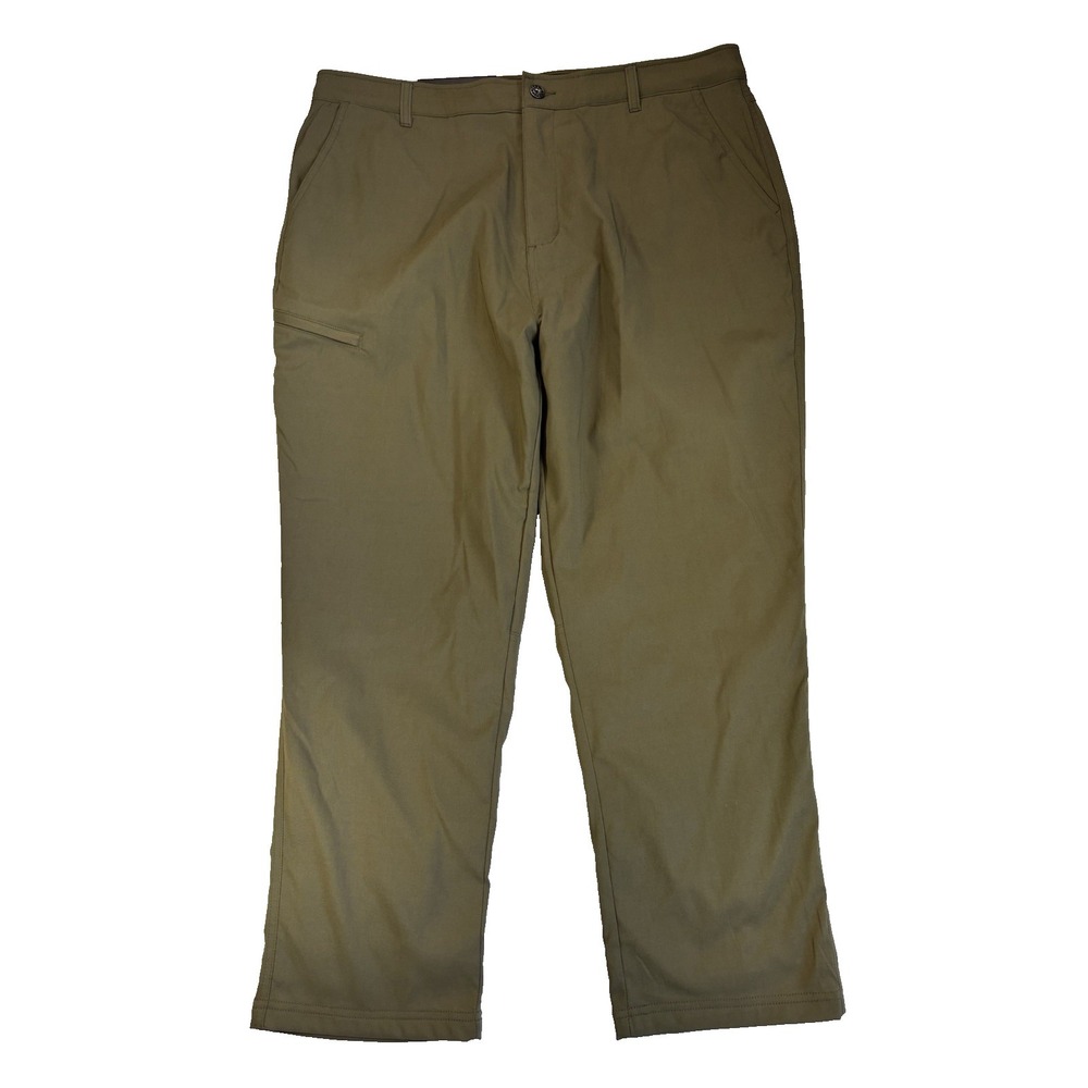 Gerry On The Go Men's 40X30 Fleece Lined‎ Green Terrain Pants Hiking Hunting